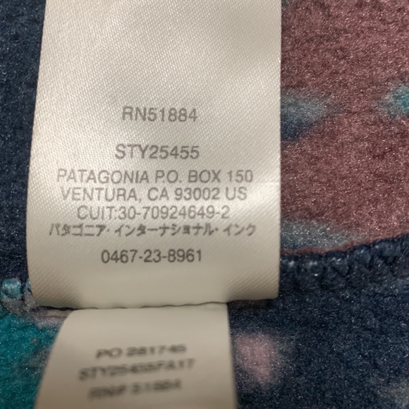RARE EXC Patagonia Laughing Waters Elwha Blue Synchilla Snap T Fleece Women’s M - Picture 13 of 17
